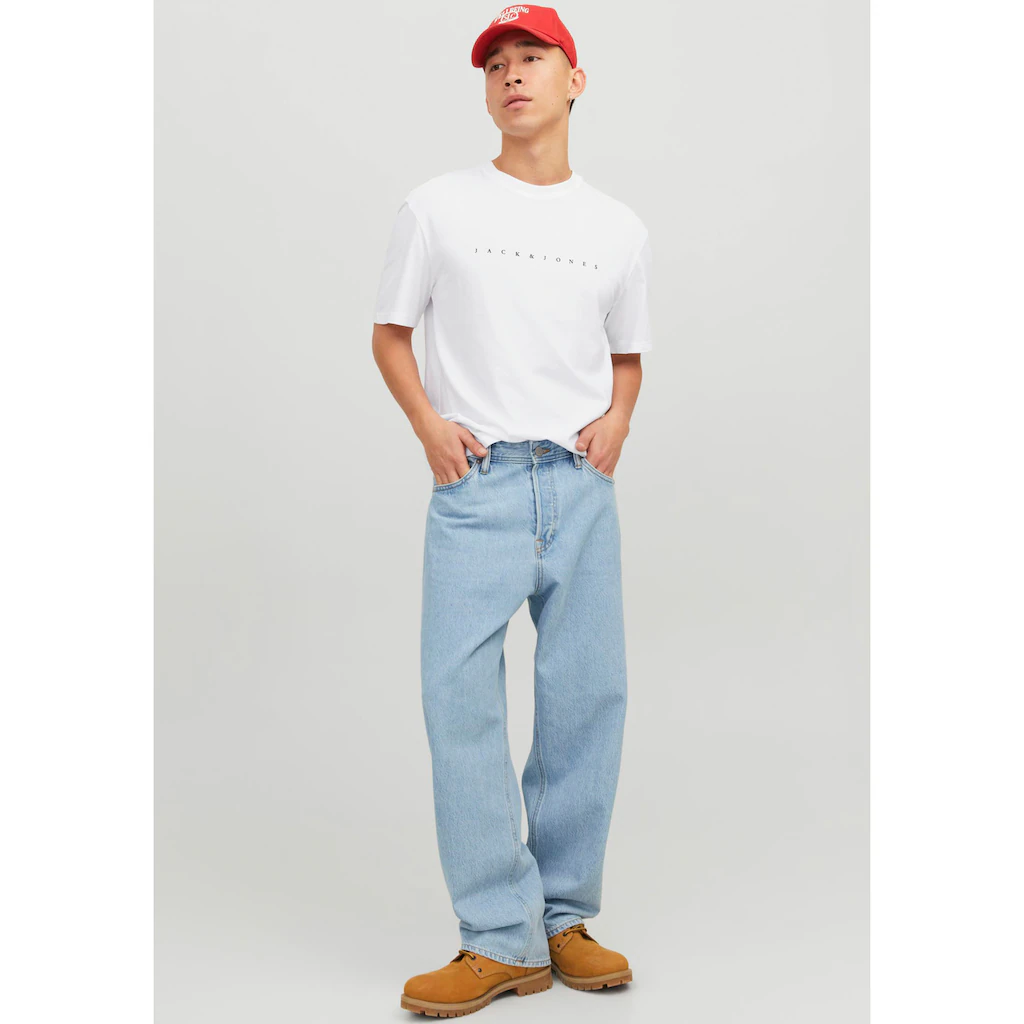 Jack & Jones Rundhalsshirt »JJESTAR JJ TEE SS NOOS« Mit Logo Schriftzug ▷ Für