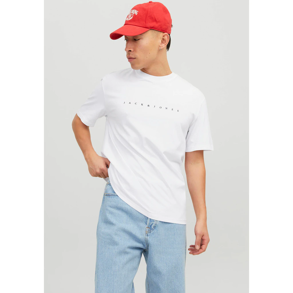 Jack & Jones Rundhalsshirt »JJESTAR JJ TEE SS NOOS« mit Logo Schriftzug ▷ für