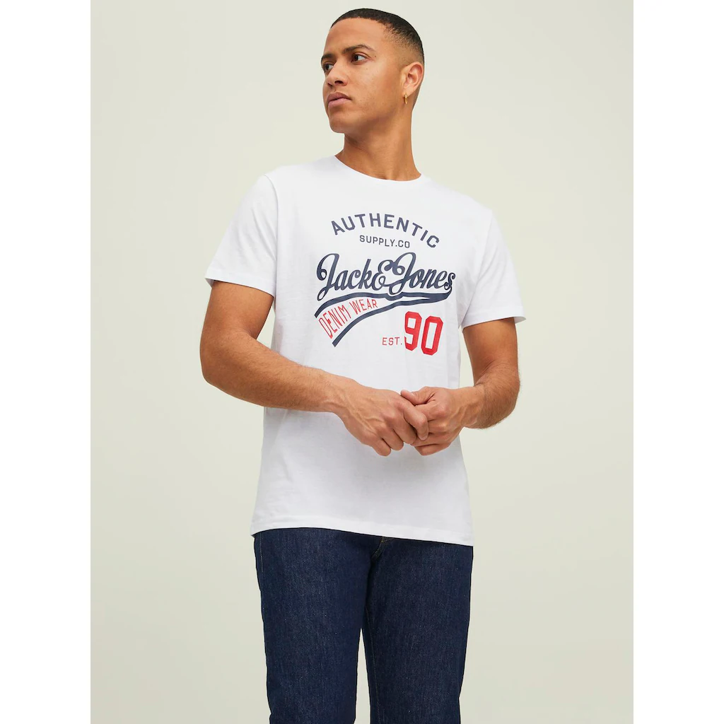Jack & Jones Rundhalsshirt »JJETHAN TEE SS CREW NECK 3PK MP NOOS« (Packung 3 Tlg. 3er-Pack)
