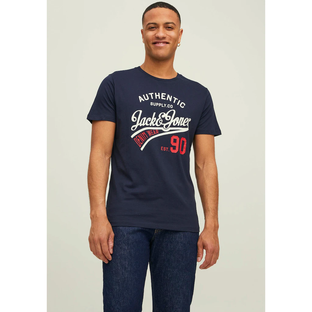 Jack & Jones Rundhalsshirt »JJETHAN TEE SS CREW NECK 3PK MP NOOS« (Packung 3 Tlg. 3er-Pack)
