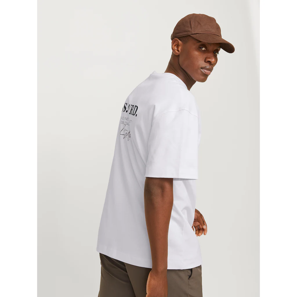 Jack & Jones Rundhalsshirt »JJEURBAN EDGE STUDIO TEE SS O-NECK NOOS« Mit Front Und Back Print ▷ Für