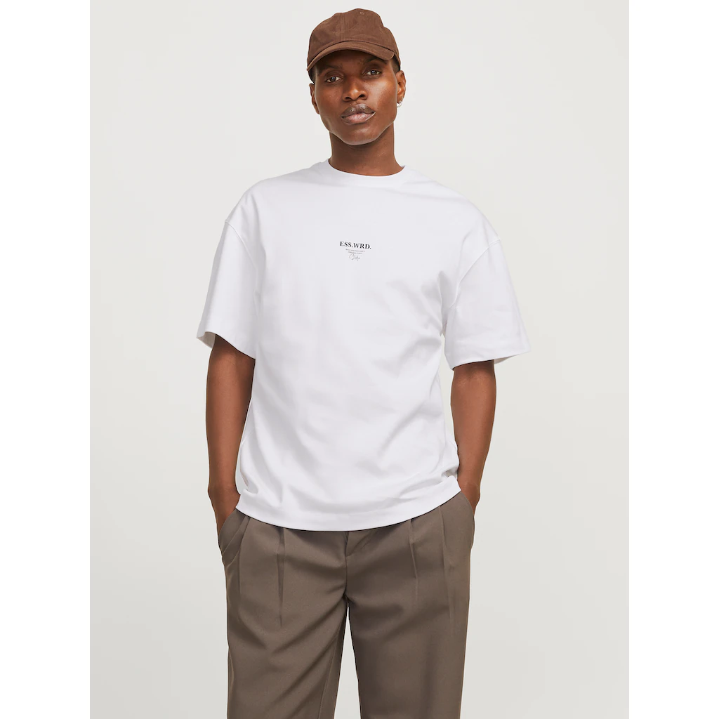 Jack & Jones Rundhalsshirt »JJEURBAN EDGE STUDIO TEE SS O-NECK NOOS« mit Front und Back Print ▷ für