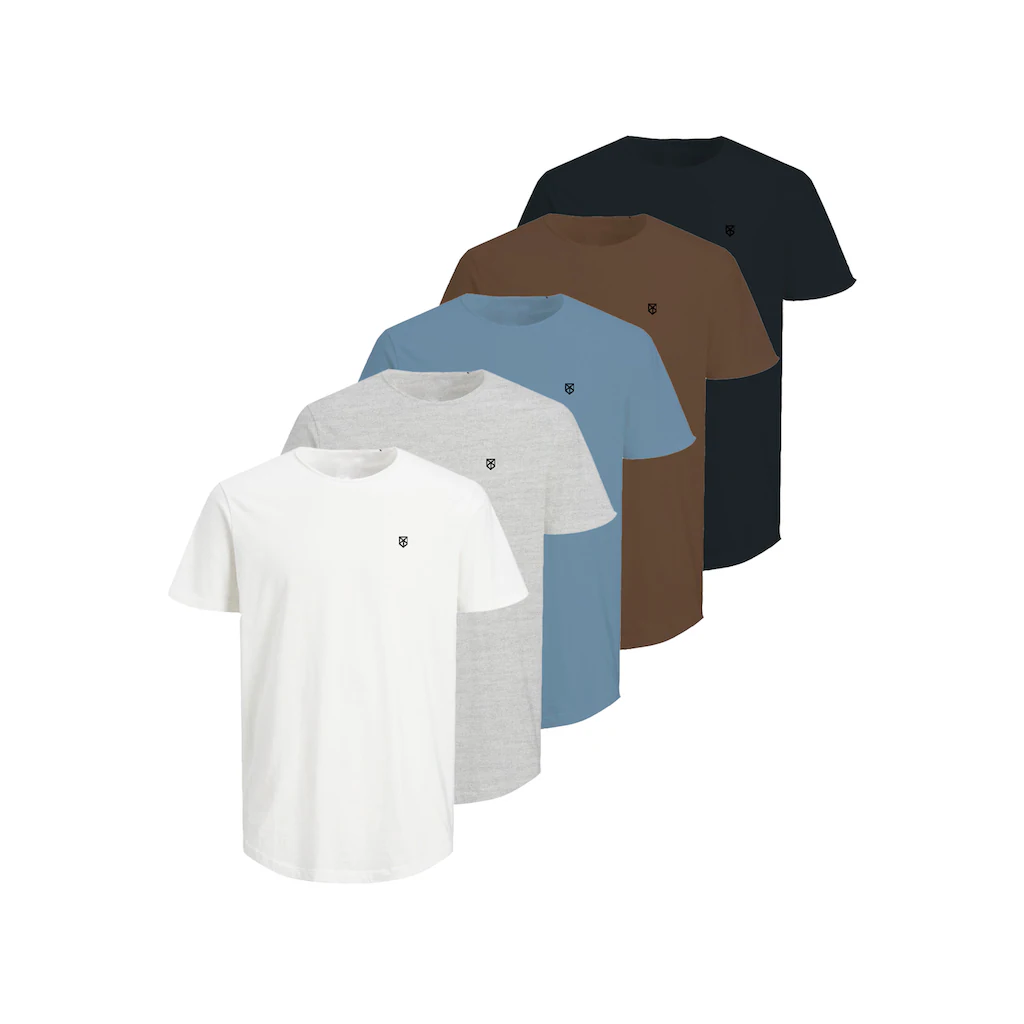 Jack & Jones Rundhalsshirt »JPRBLABRODY TEE SS CREW NECK 5PK MP« (Packung 5 tlg.)