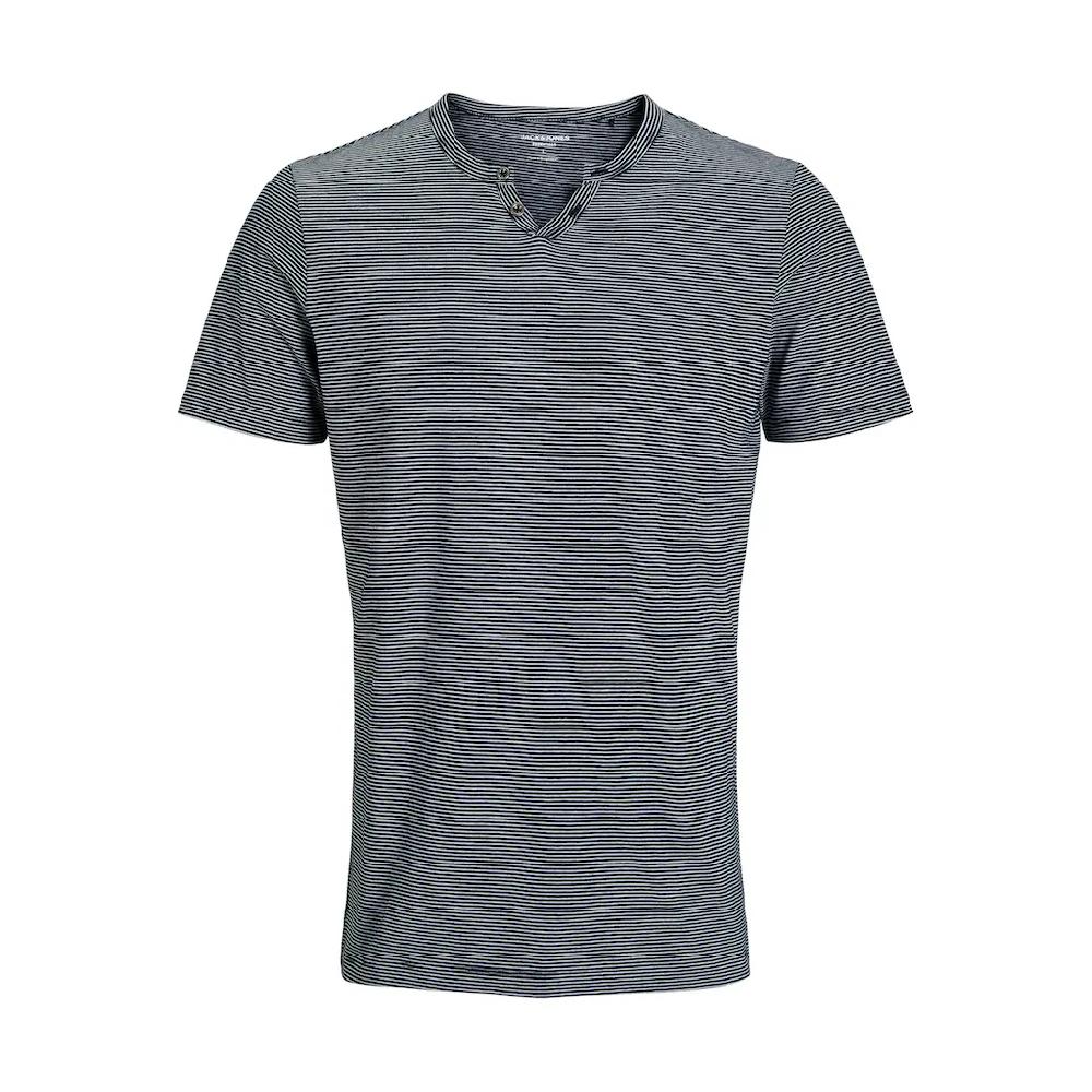 Jack & Jones T-Shirt »JJESPLIT NECK STRIPE TEE SS NOOS« mit besonderem Rundhalsausschnitt ▷ kaufen