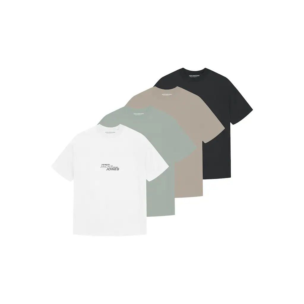Jack & Jones T-Shirt »T-Shirt JCOTARMAC BRANDING TEE CREW 4PK 4er Pack« ▷ bestellen