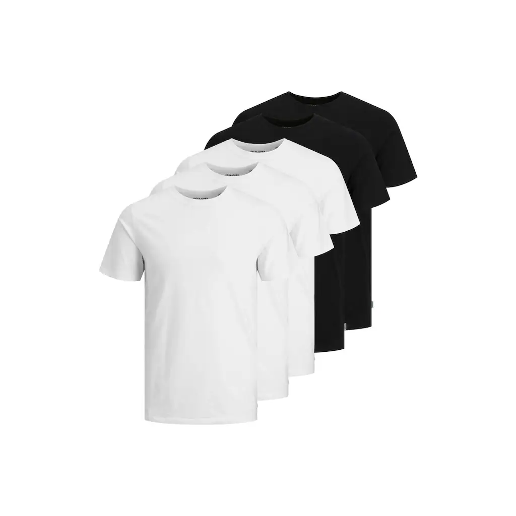Jack & Jones T-Shirt »T-Shirt JJEORGANIC BASIC TEE O-NECK 5PK 5er Pack« ▷ kaufen