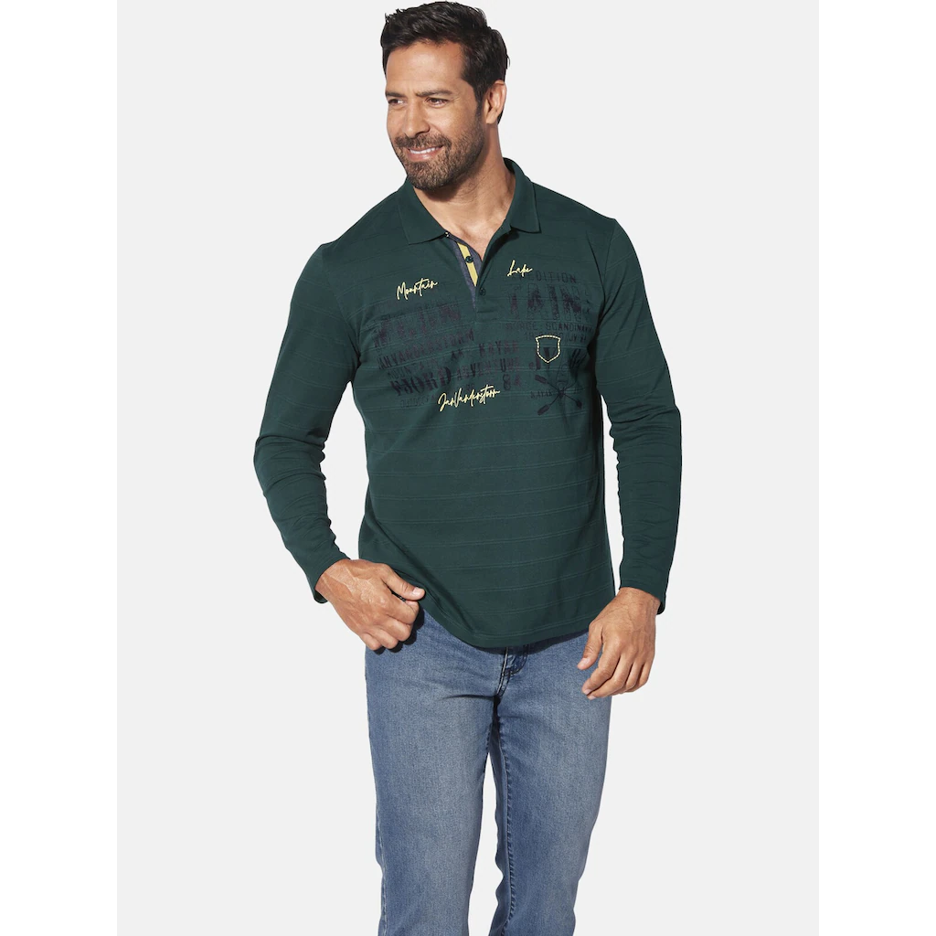 Jan Vanderstorm Langarm-Poloshirt »Langarm-Poloshirt MAKSE« (1 tlg.)