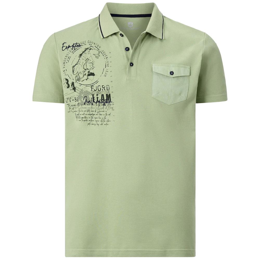 Jan Vanderstorm Poloshirt »Poloshirt FJODOR« (1 Tlg.) Mit Nordischem Aufdruck