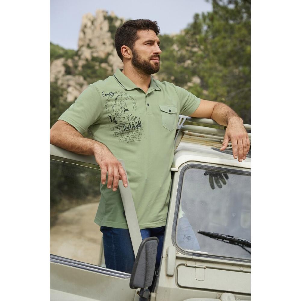 Jan Vanderstorm Poloshirt »Poloshirt FJODOR« (1 Tlg.) Mit Nordischem Aufdruck
