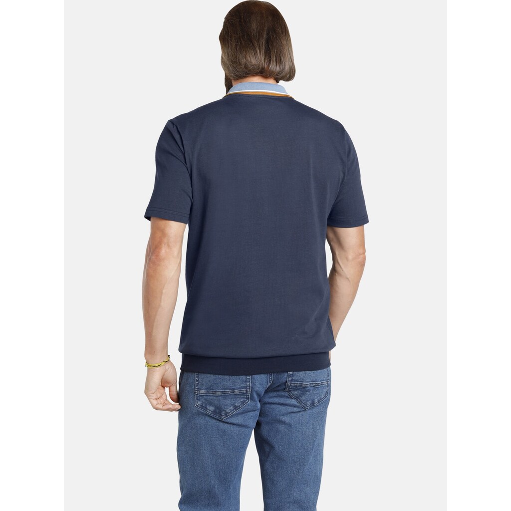 Jan Vanderstorm Poloshirt »Poloshirt ORVAR« (1 Tlg.) +Fit Kollektion Bauchschnitt