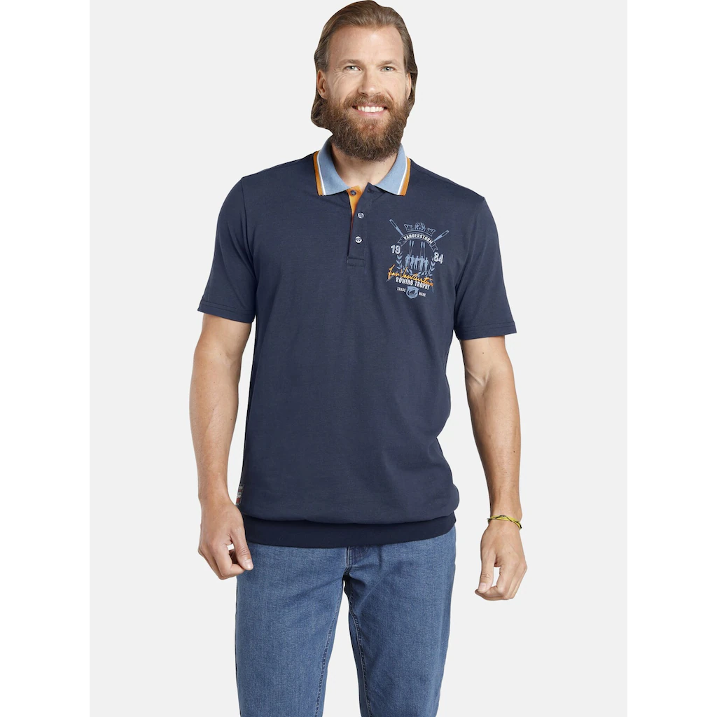 Jan Vanderstorm Poloshirt »Poloshirt ORVAR« (1 tlg.) +Fit Kollektion Bauchschnitt