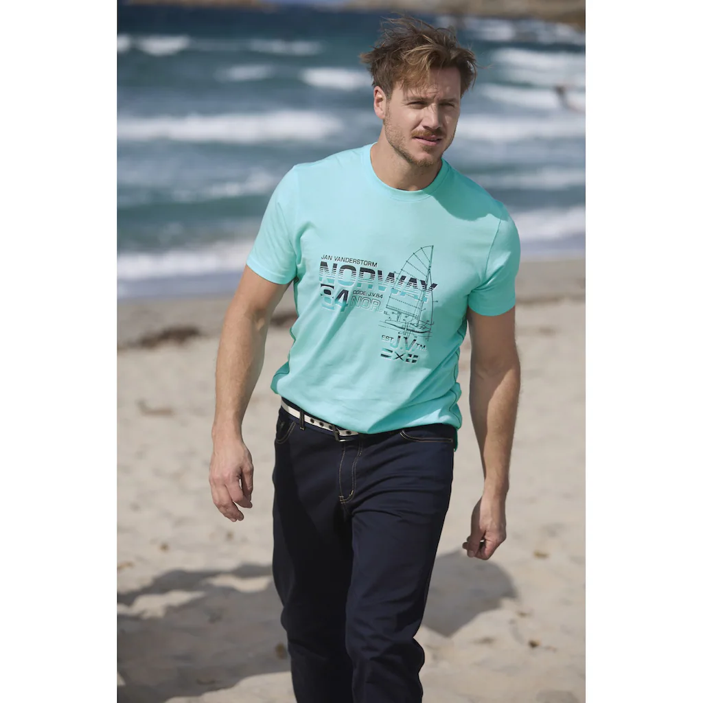Jan Vanderstorm Rundhalsshirt »T-Shirt EILI« (1 Tlg.)