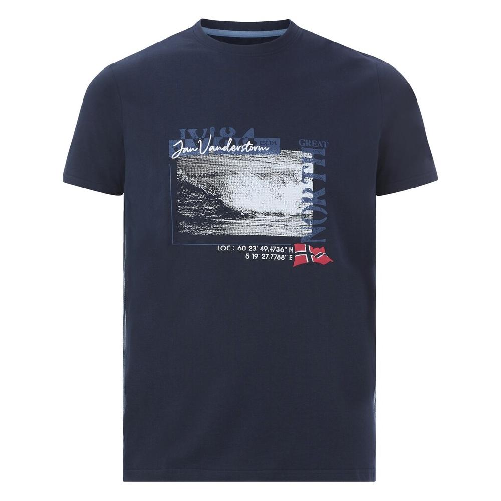 Jan Vanderstorm Rundhalsshirt »T-Shirt PITTER« (1 Tlg.) Mit Ozeanmotiv