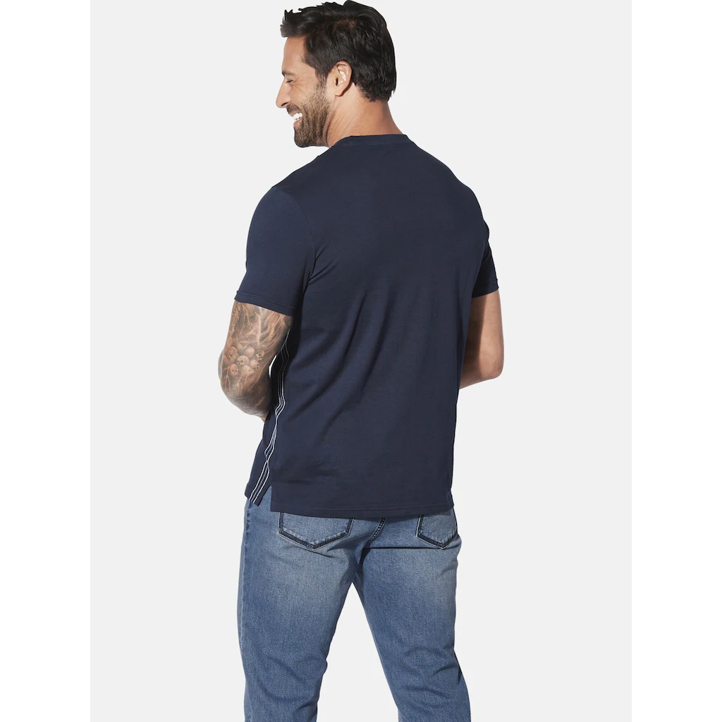 Jan Vanderstorm Rundhalsshirt »T-Shirt PITTER« (1 Tlg.) Mit Ozeanmotiv