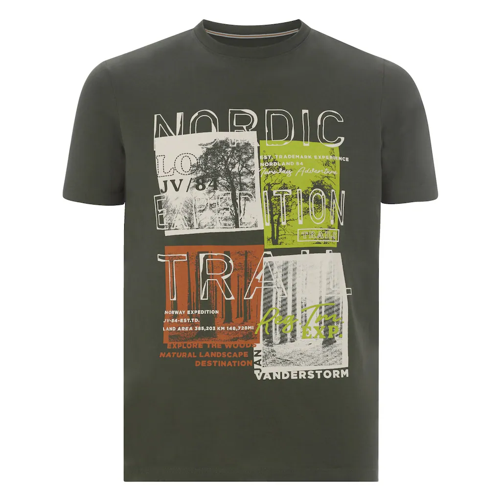 Jan Vanderstorm Rundhalsshirt »T-Shirt TANDRUP« (1 Tlg.) Aus Luftiger Baumwolle