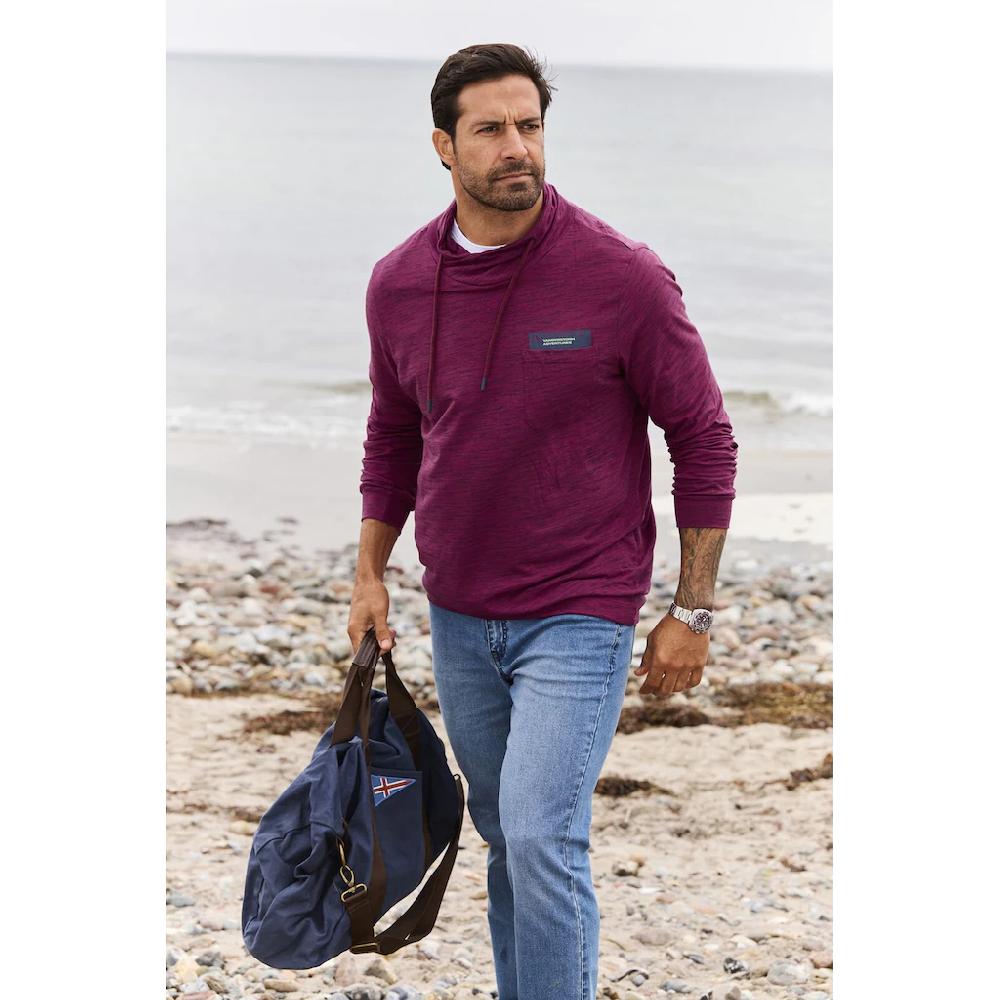 Jan Vanderstorm Sweatshirt »Sweatshirt KERVIK« (1 Tlg.) Mit Weitem Kragen