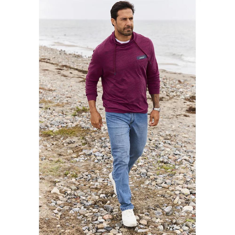 Jan Vanderstorm Sweatshirt »Sweatshirt KERVIK« (1 Tlg.) Mit Weitem Kragen