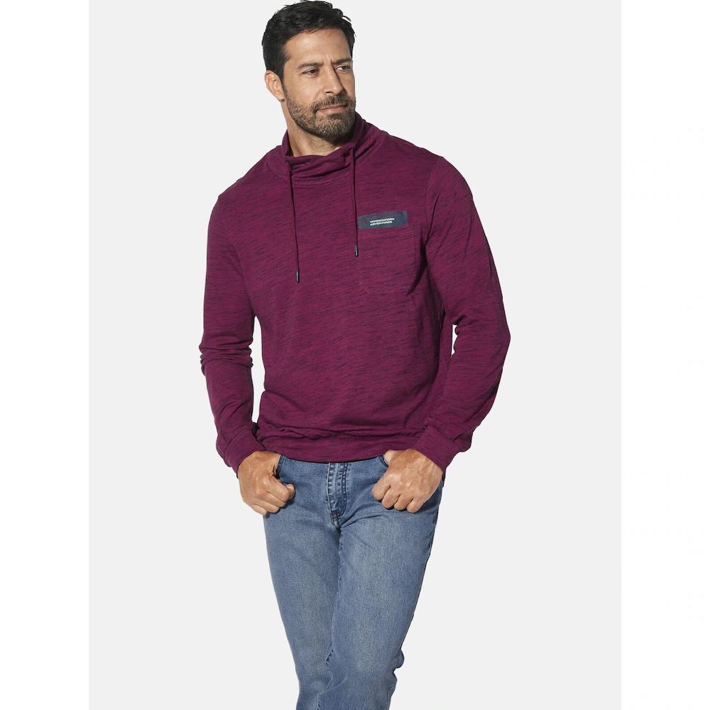 Jan Vanderstorm Sweatshirt »Sweatshirt KERVIK« (1 tlg.) mit weitem Kragen