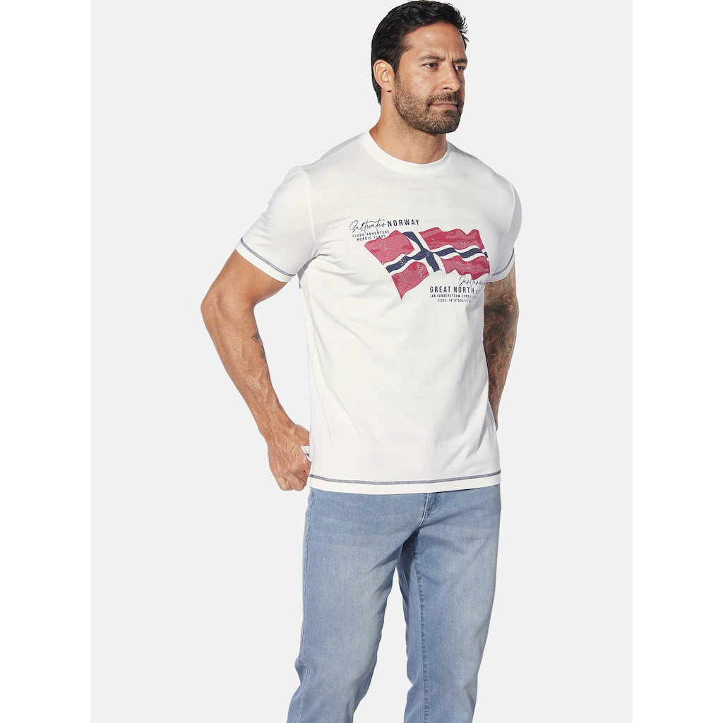Jan Vanderstorm T-Shirt »Doppelpack T-Shirt BALDEN« (2 Tlg.) Mit Brusttasche