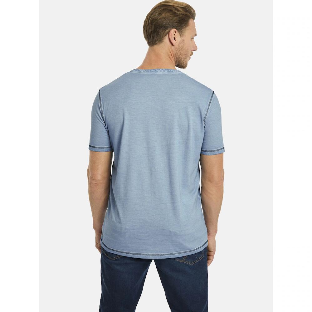 Jan Vanderstorm T-Shirt »T-Shirt GODBERT« (1 Tlg.) Mit Serafino-Ausschnitt