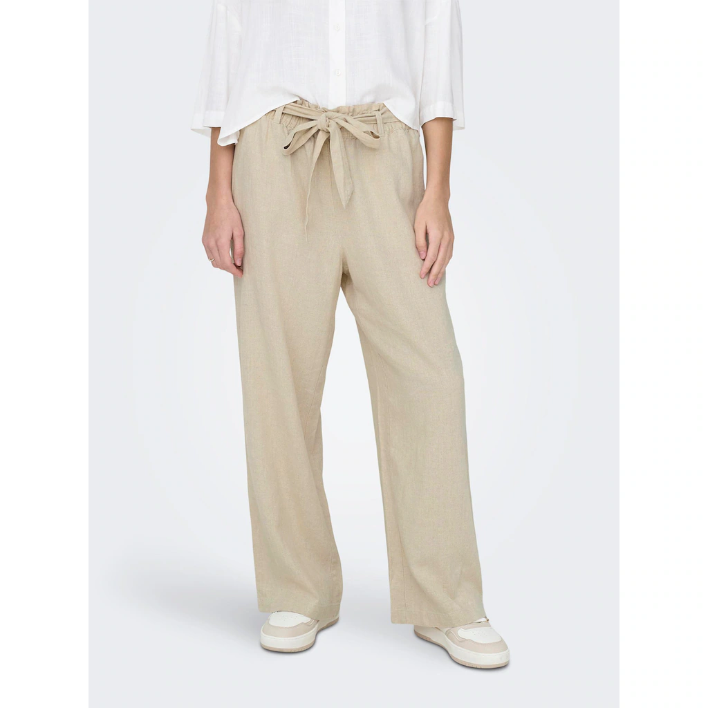 JDY Culotte »JDYSAY MW LINEN BELT PANT WVN NOOS«