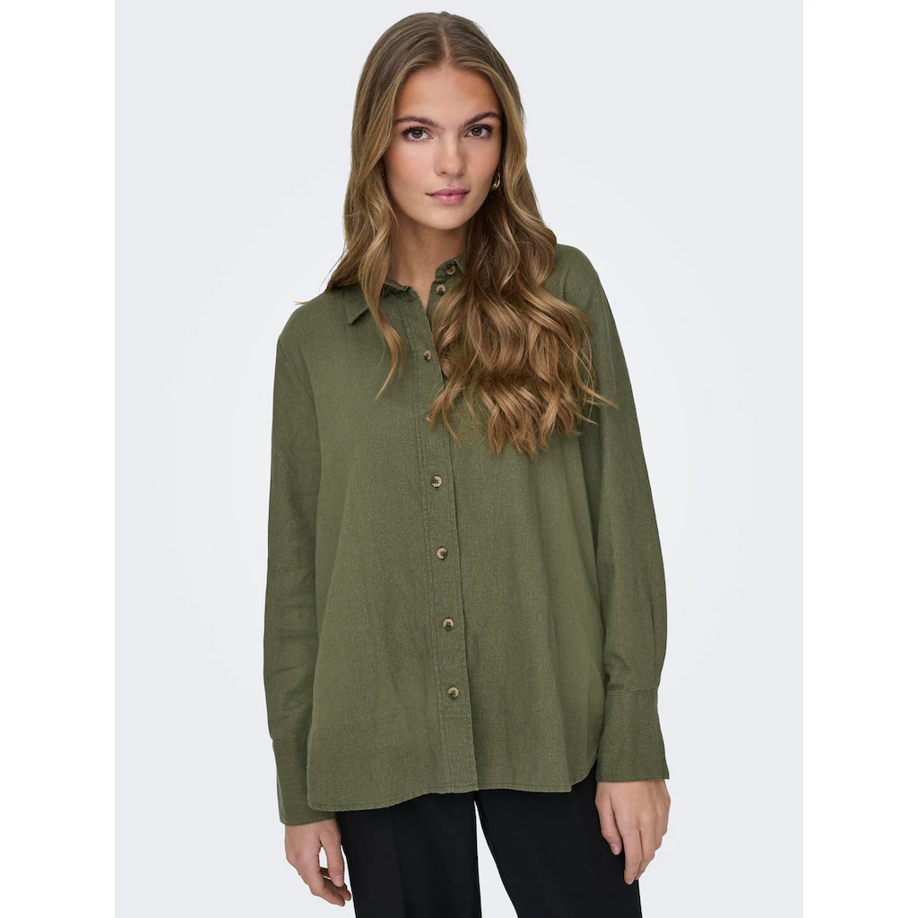 JDY Hemdbluse »JDYSAY L/S LINEN LOOSE SHIRT WVN NOOS«
