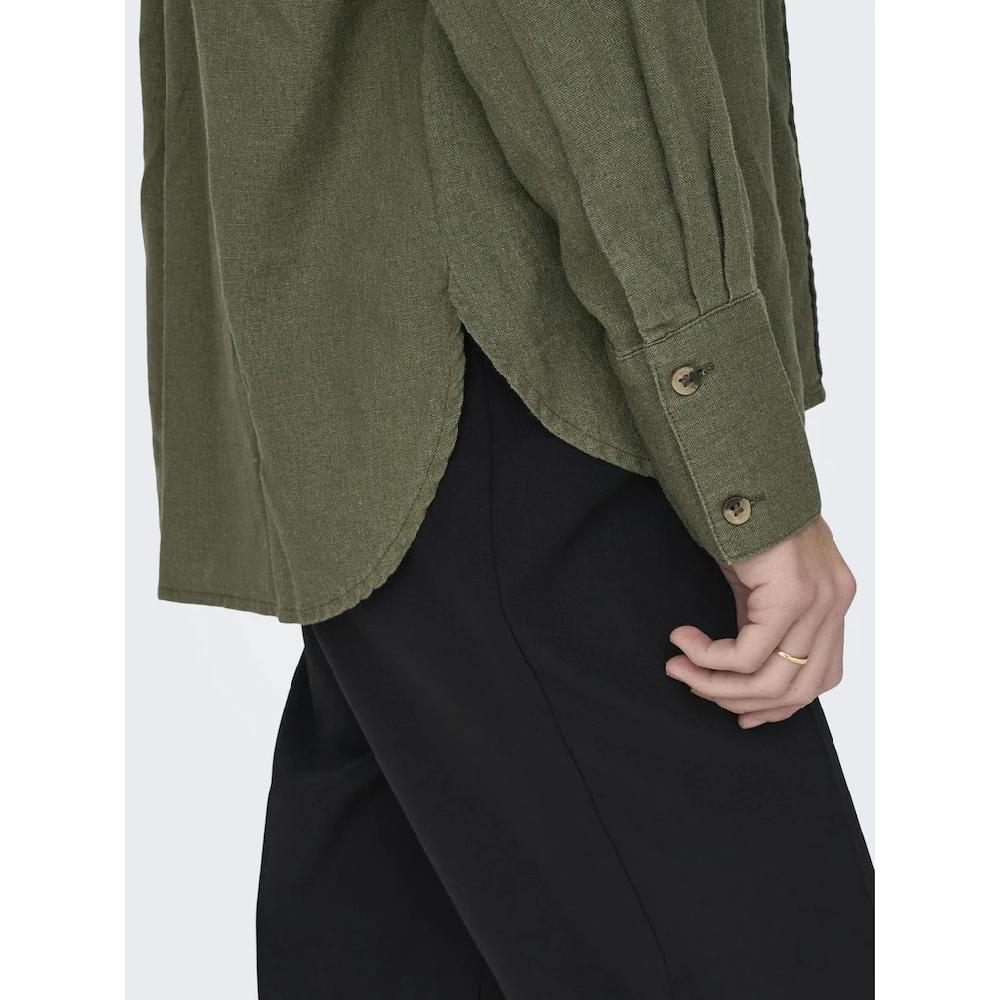 JDY Hemdbluse »JDYSAY L/S LINEN LOOSE SHIRT WVN NOOS«
