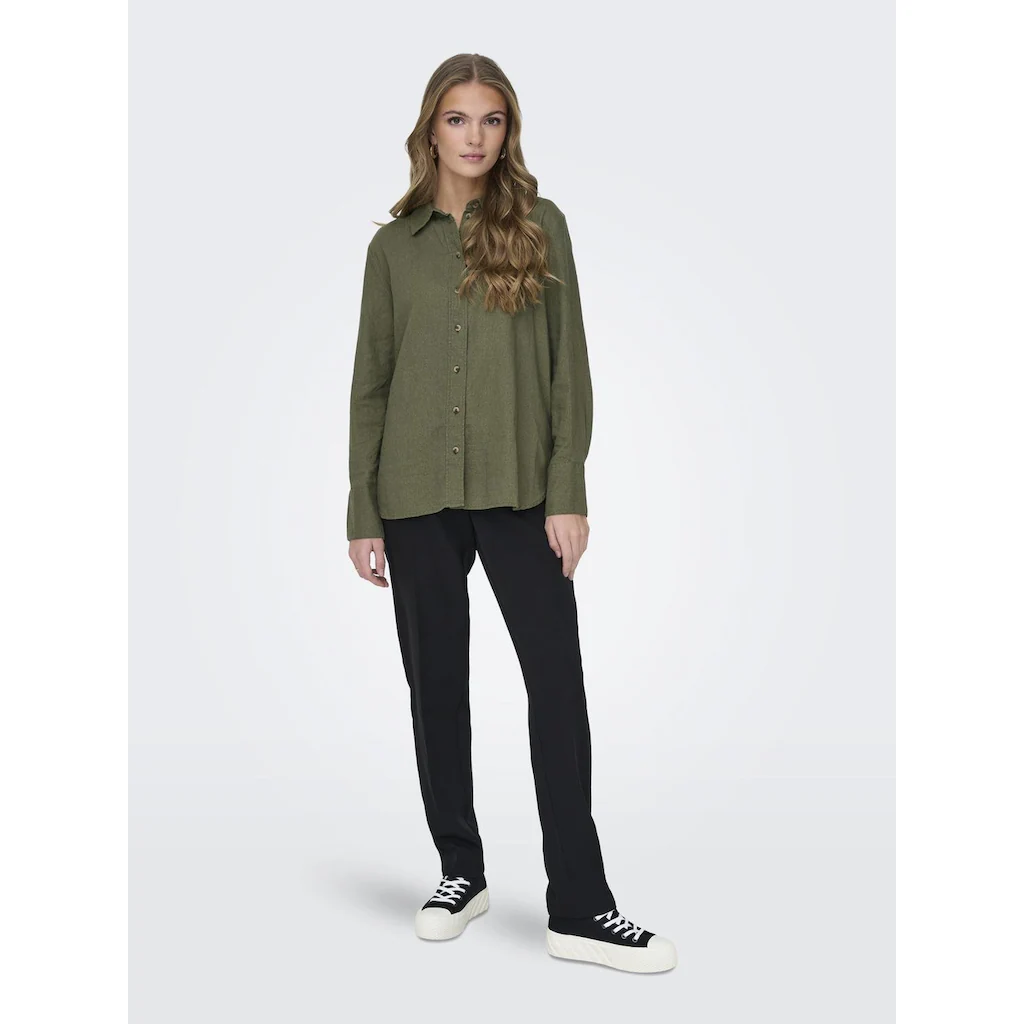 JDY Hemdbluse »JDYSAY L/S LINEN LOOSE SHIRT WVN NOOS«
