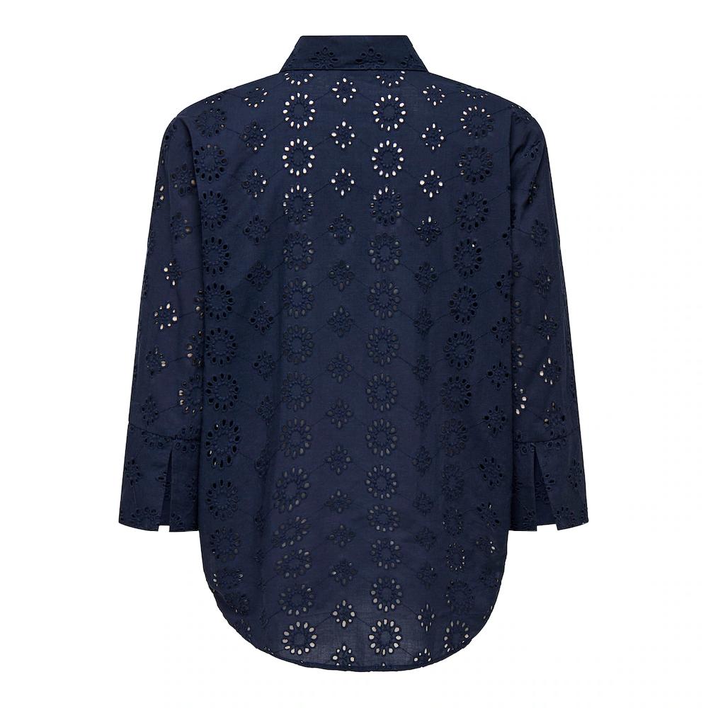 JDY Hemdbluse »JDYTALLIE 3/4 LONG SHIRT WVN NOOS« Mit Lochstickerei-Detail