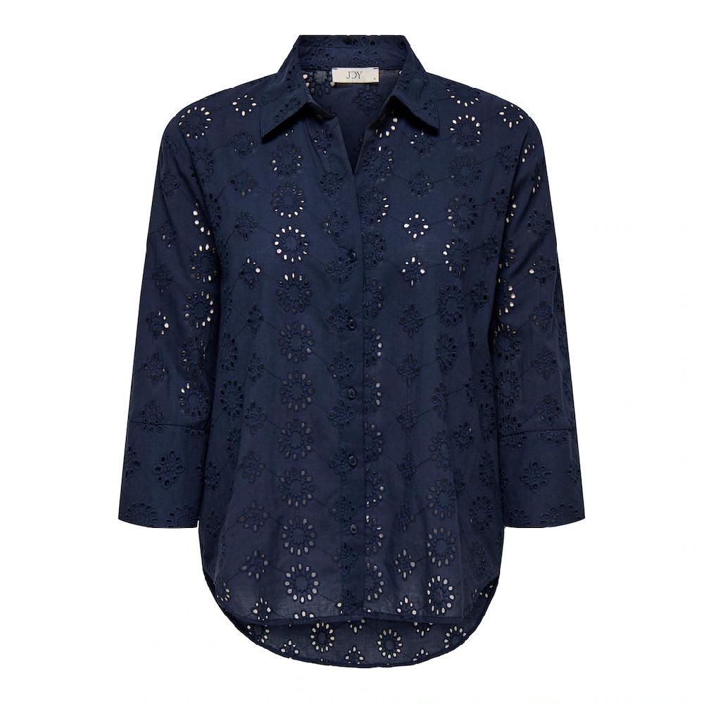 JDY Hemdbluse »JDYTALLIE 3/4 LONG SHIRT WVN NOOS« mit Lochstickerei-Detail