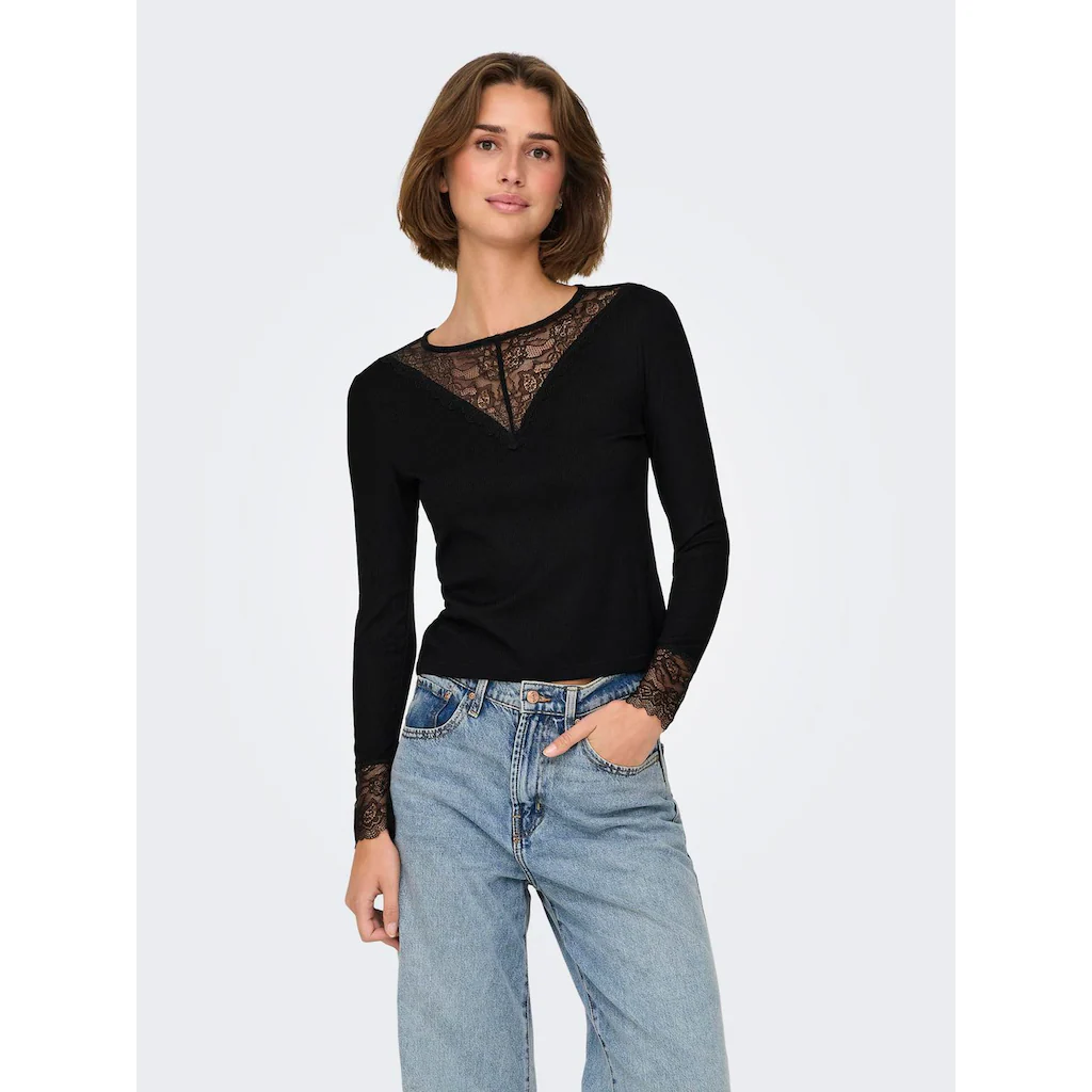 JDY Spitzenshirt »JDYROXY L/S LACE TOP JRS NOOS«