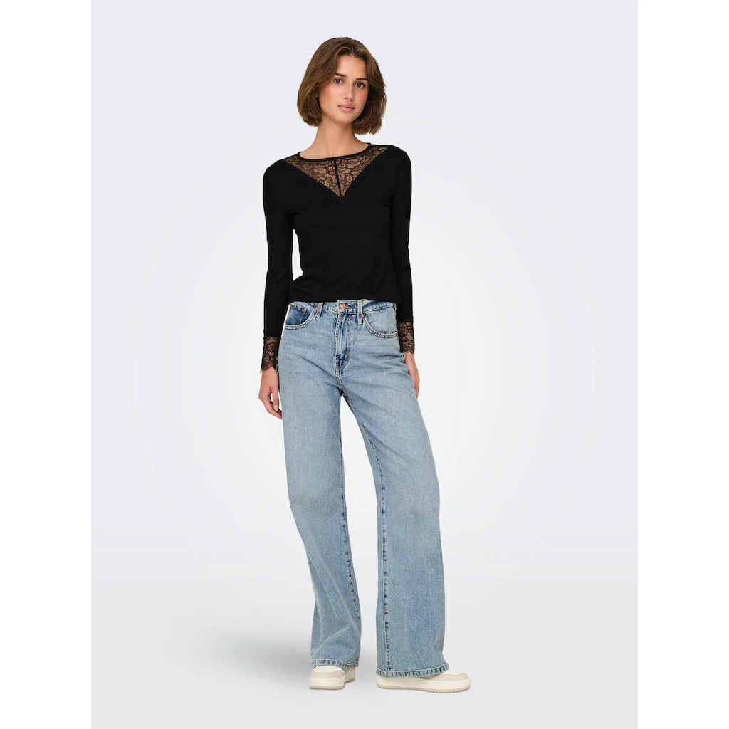 JDY Spitzenshirt »JDYROXY L/S LACE TOP JRS NOOS«