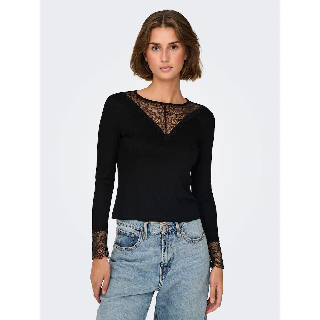 JDY Spitzenshirt »JDYROXY L/S LACE TOP JRS NOOS«