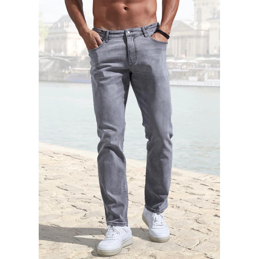 John Devin 5-Pocket-Jeans »Straight-fit Jeans« aus elastischer Denim-Qualität ▷ für