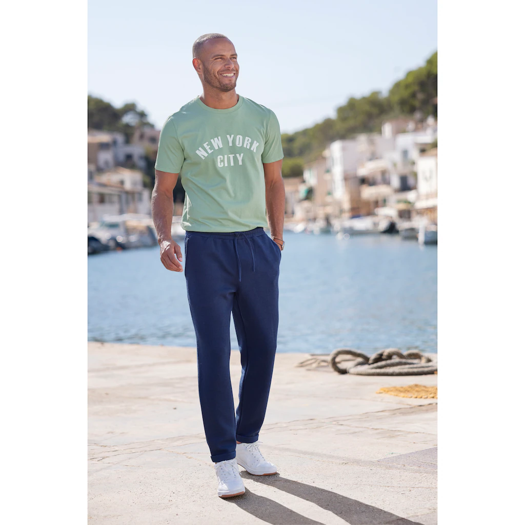 John Devin Jogger Pants »Jogg Pants« Umschlag Am Beinabschluss Aus Elastischer Piqué-Qualität ▷ Bestellen