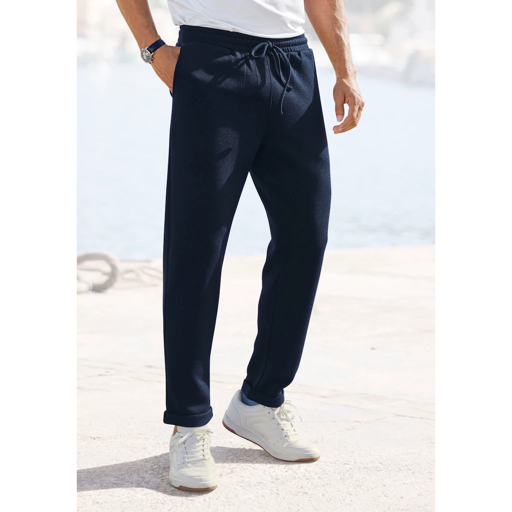 John Devin Jogger Pants »Jogg Pants« Umschlag am Beinabschluss aus elastischer Piqué-Qualität ▷ bestellen