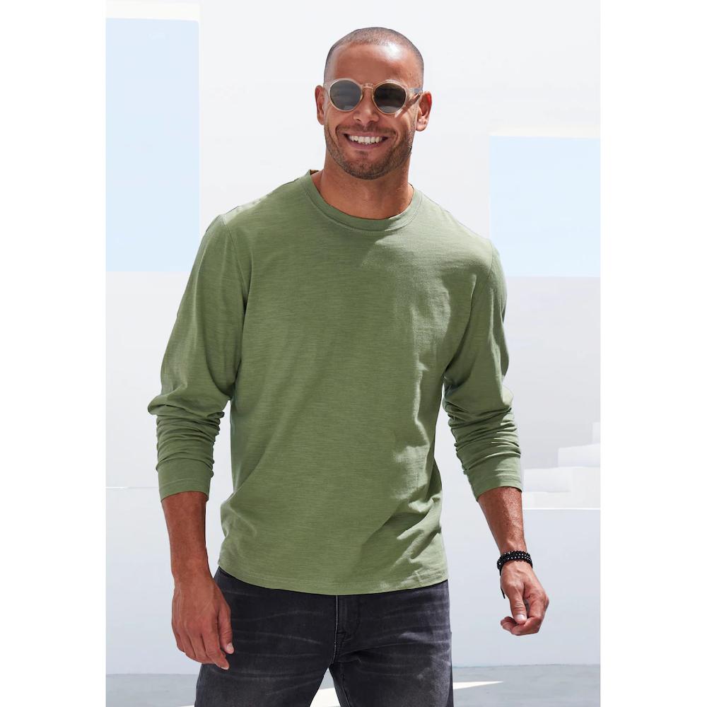 John Devin Langarmshirt (2er-Pack) Longsleeve In Hochwertiger Slub-yarn Qualität
