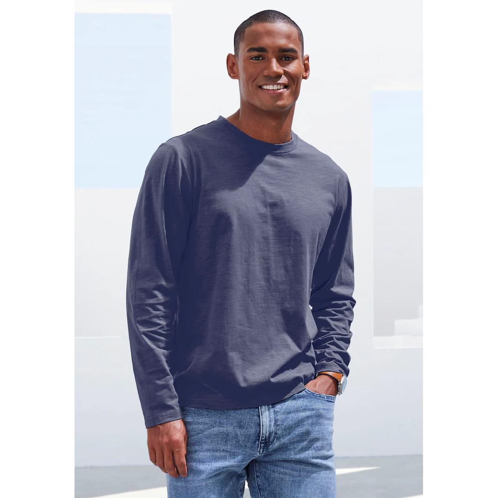 John Devin Langarmshirt (2er-Pack) Longsleeve In Hochwertiger Slub-yarn Qualität