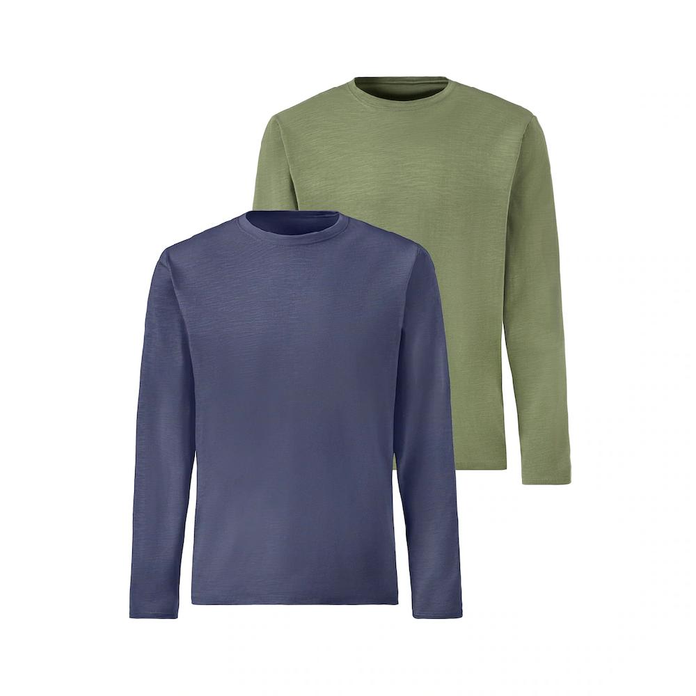 John Devin Langarmshirt (2er-Pack) Longsleeve in hochwertiger slub-yarn Qualität