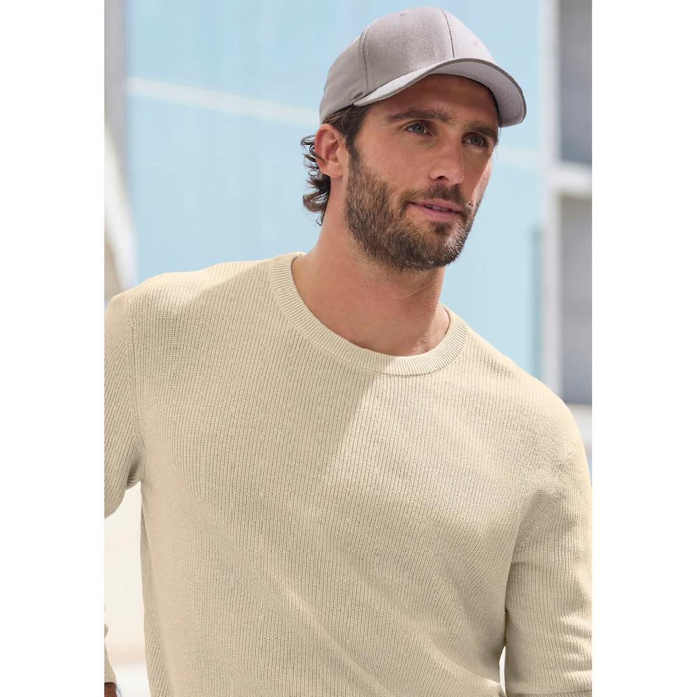 John Devin Strickpullover Pullover In Modischen Farben Aus Baumwollmischung