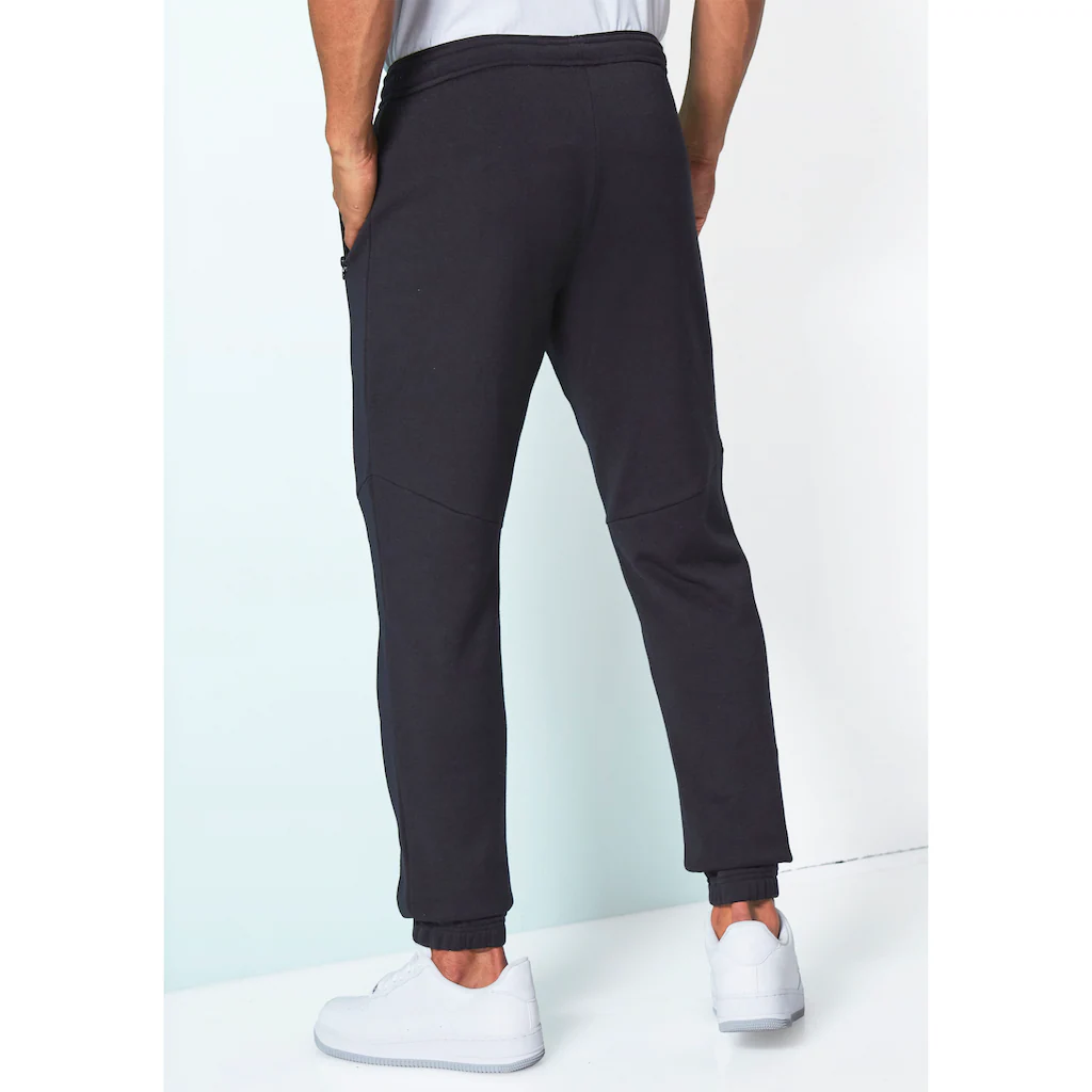 John Devin Sweathose Jogginghose Mit Seitlichen Taschen Und Bindeband Aus Baumwoll-Mix