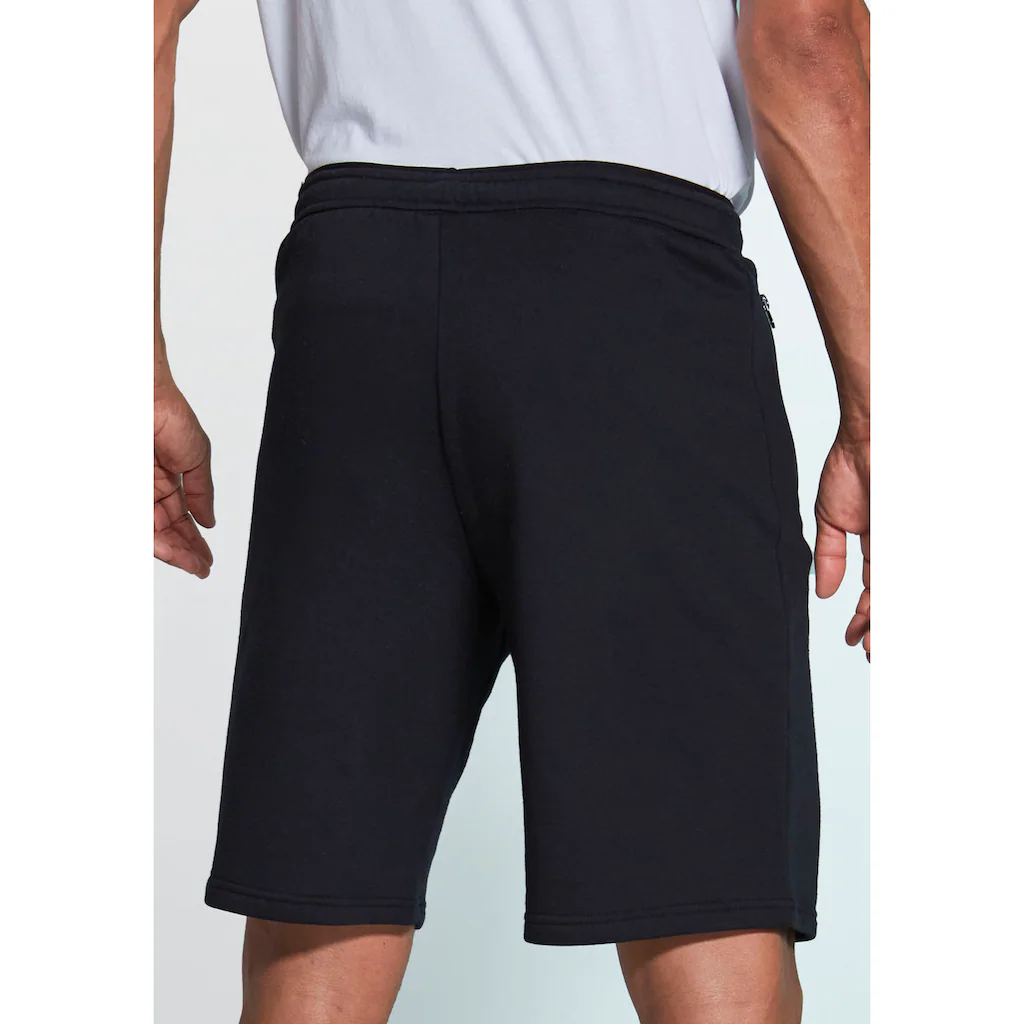 John Devin Sweatshorts Seitliche Taschen Mit Schwarzem Reißverschluss