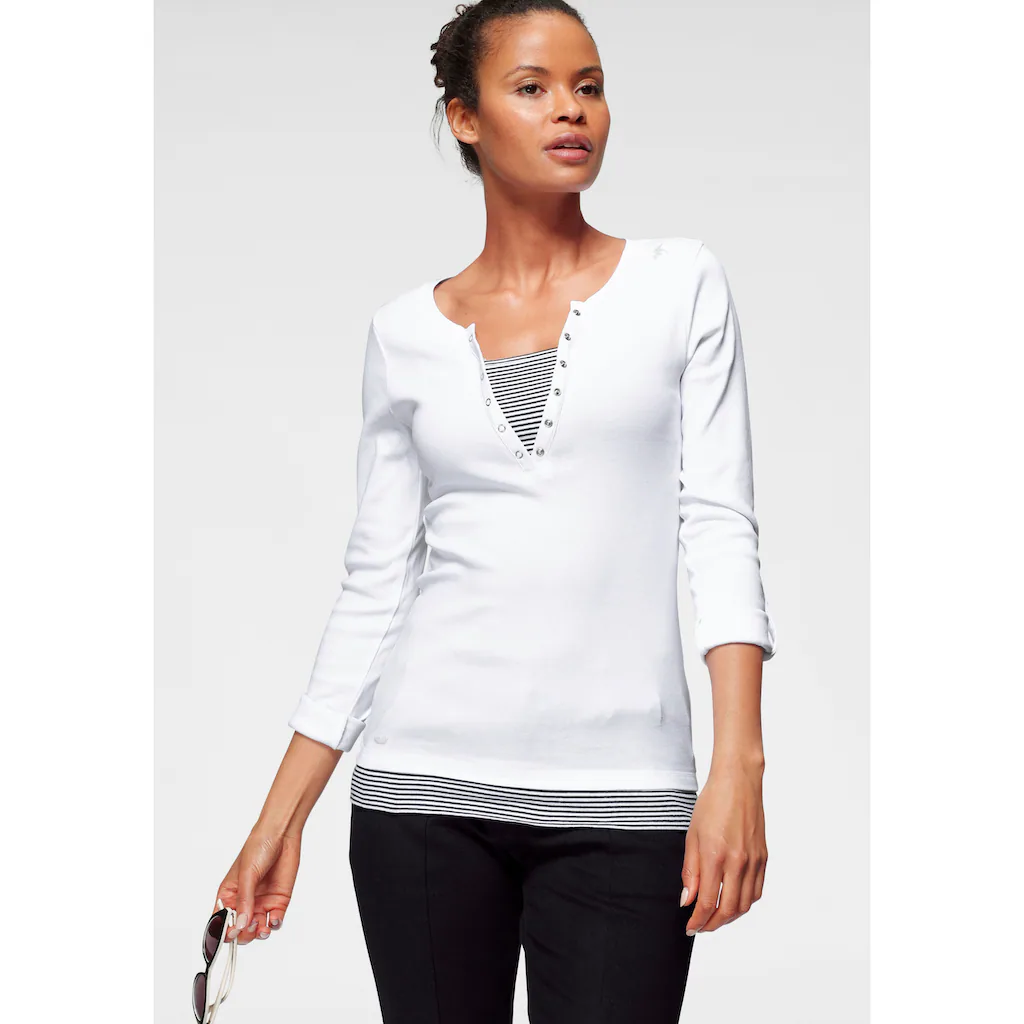 KangaROOS 2-in-1-Shirt Langarm sehr figurbetont