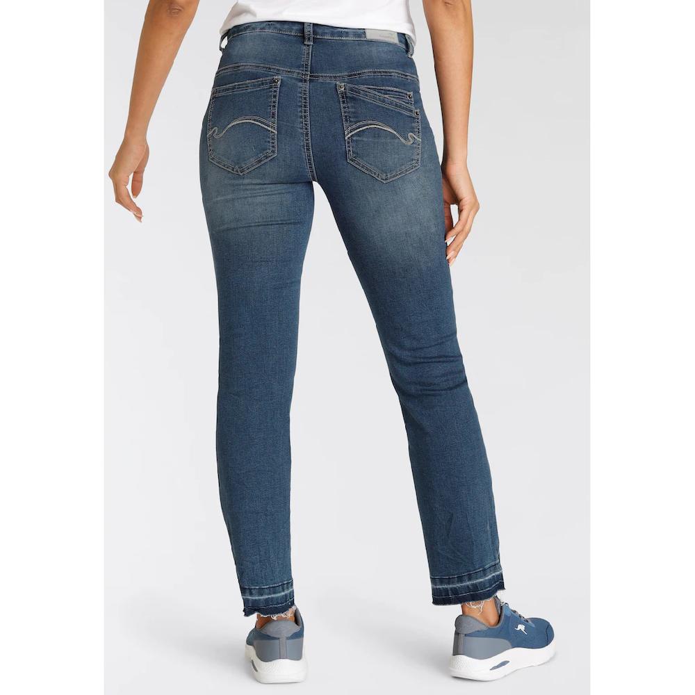 KangaROOS 7/8-Jeans »CULOTTE-JEANS« Gerade Passform Modische Abriebeffekte Normale Leibhöhe