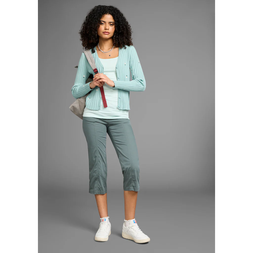 KangaROOS Cardigan Mit Blumen-Stickerei