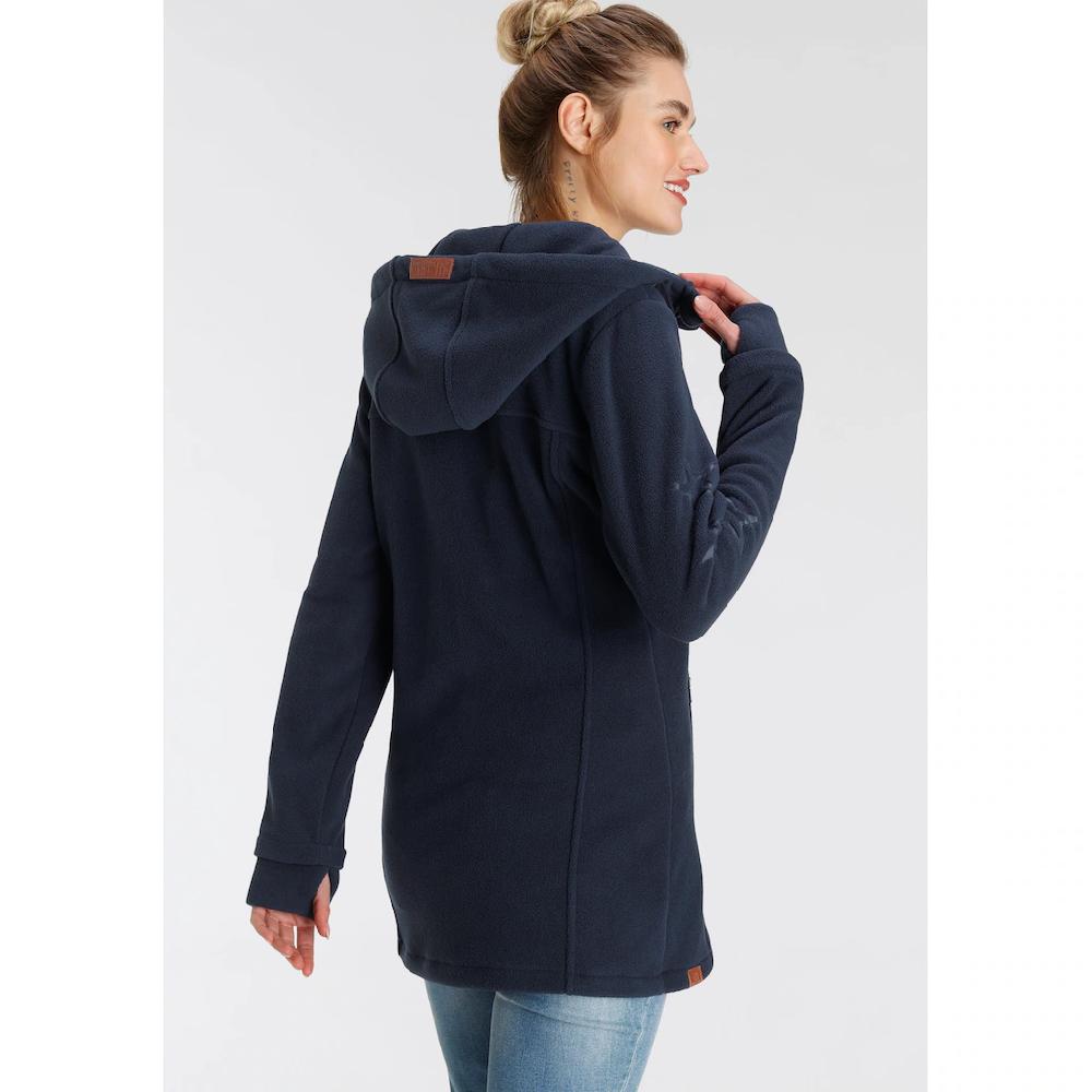 KangaROOS Fleecejacke Mit Kapuze Figurbetonter Schnitt Mit Kapuze Mit 2-Wege-Reißverschluss