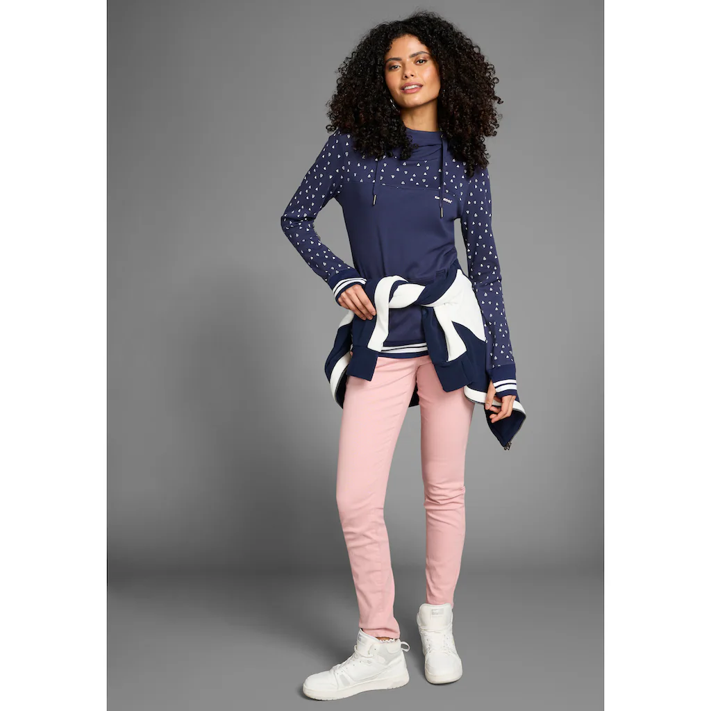 KangaROOS Hoodie Langarm Figurbetonter Schnitt Aus Baumwolle Mit Kapuze