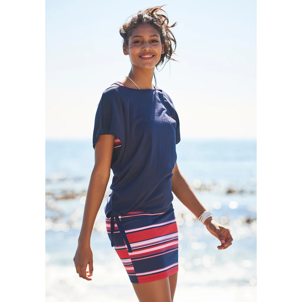 KangaROOS Jerseykleid (Set 2 tlg. mit T-Shirt) Mini-Länge lässiger Stil elastisches Material