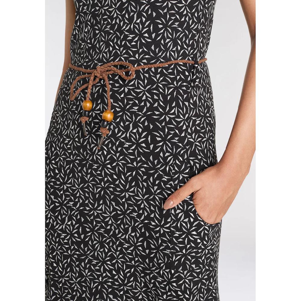 KangaROOS Jerseykleid (Set Mit Abnehmbarem Gürtel) Mit Modischem Alloverprint