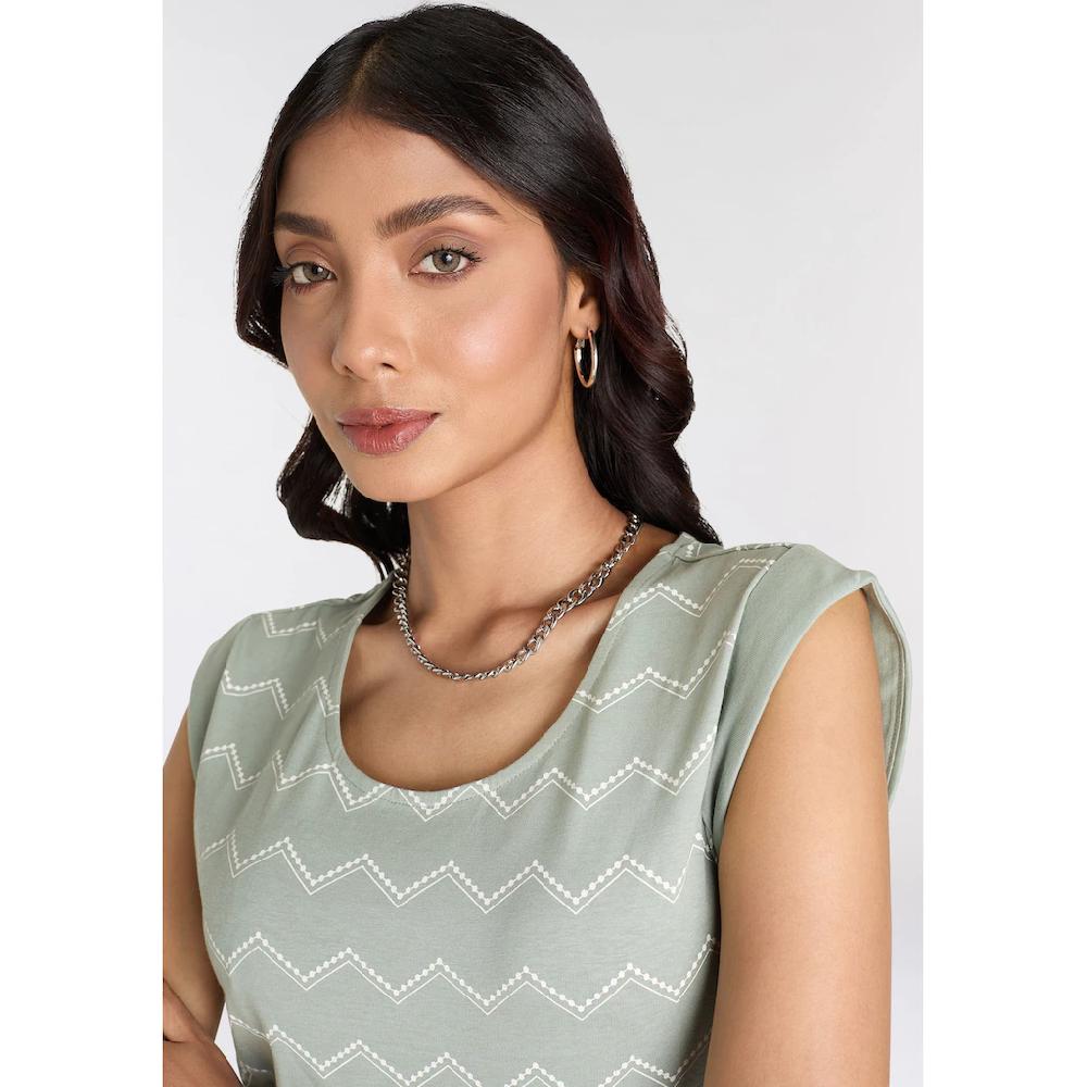 KangaROOS Jerseykleid (Set Mit Abnehmbarem Gürtel) Mit Alloverprint
